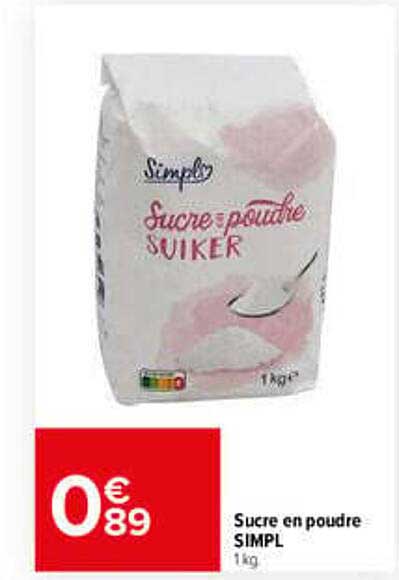 Sucre en poudre SIMPL 1 kg