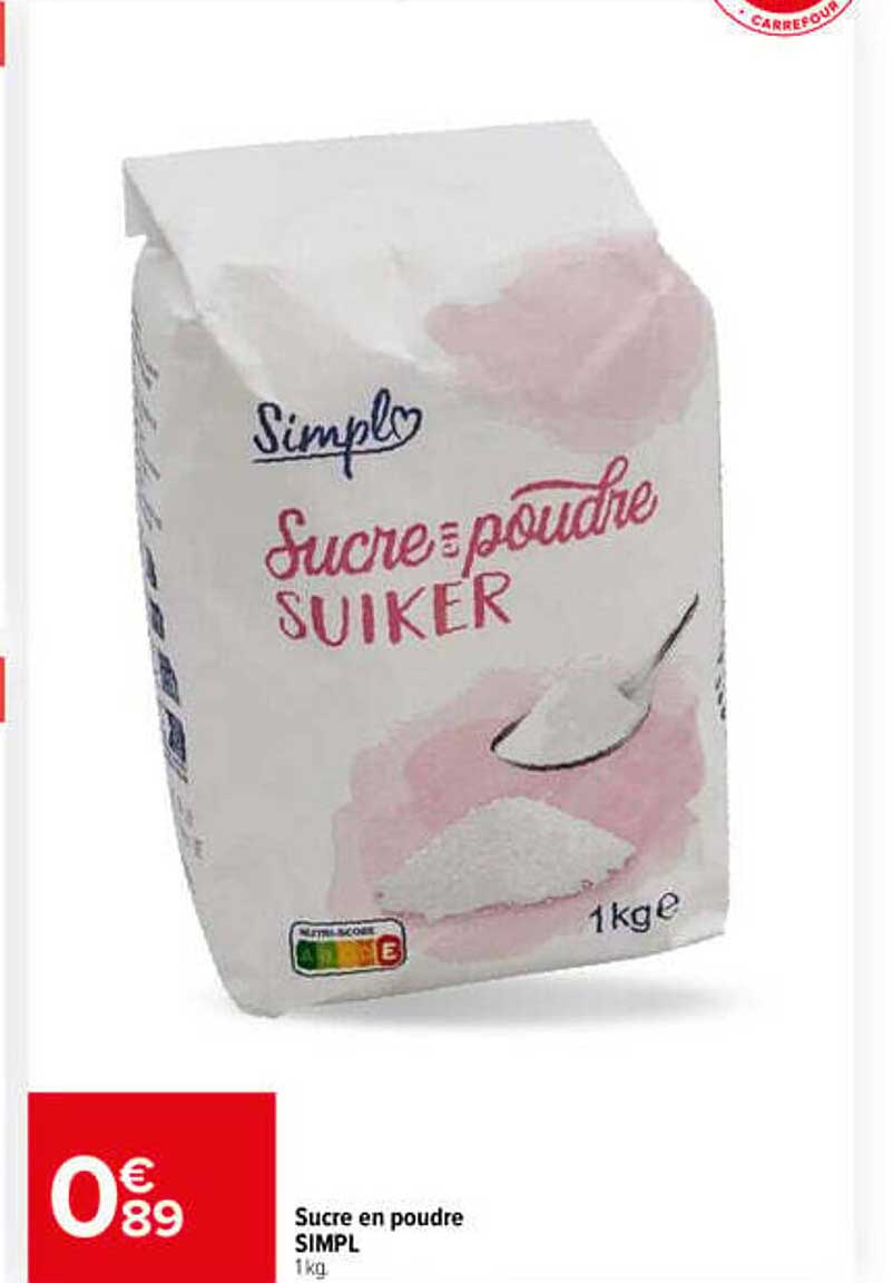 Sucre en poudre SIMPL 1 kg