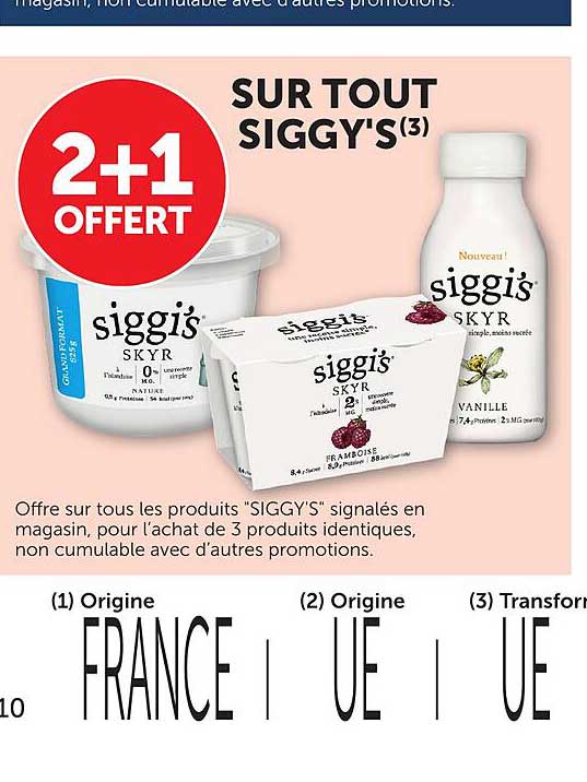 SUR TOUT SIGGY'S(3) 2+1 OFFERT