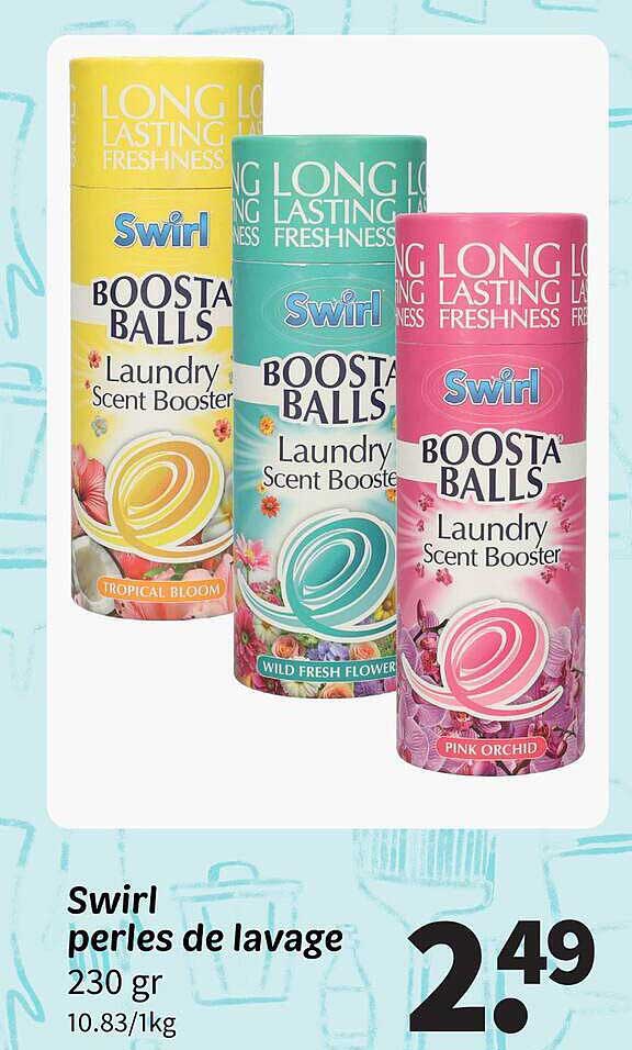 Swirl perles de lavage