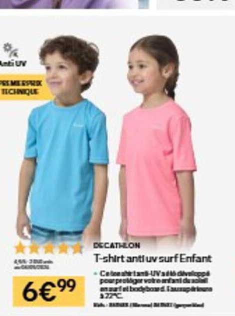 T-shirt anti UV surf enfant