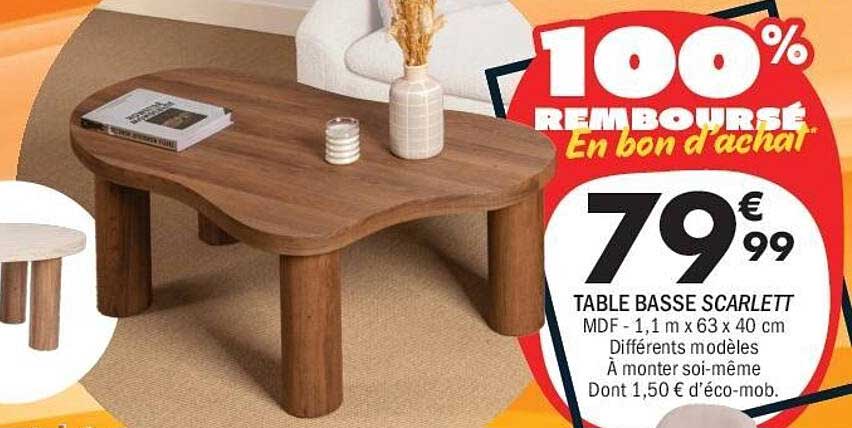 TABLE BASSE SCARLETT