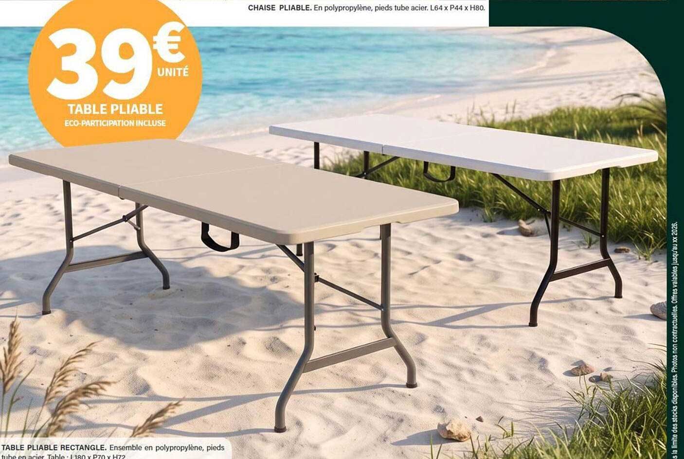 TABLE PLIABLE