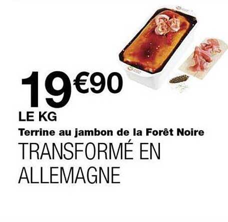 Terrine au jambon de la Forêt Noire TRANSFORMÉ EN ALLEMAGNE