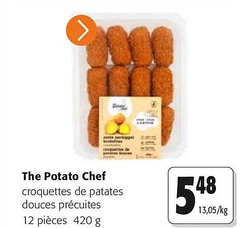 The Potato Chef croquettes de patates douces précuites 12 pièces 420 g