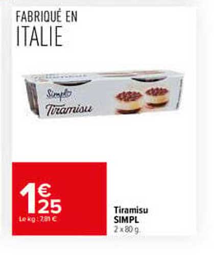 Tiramisu SIMPL 2 x 80 g