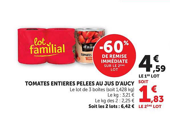 TOMATES ENTIÈRES PELÉES AU JUS D'AUCY