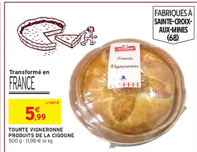 Tourte Vigneronne Produits de la Cigogne