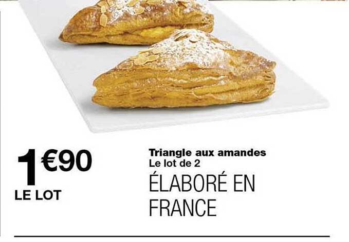 Triangle aux amandes Le lot de 2 ÉLABORÉ EN FRANCE
