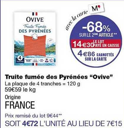 Truite fumée des Pyrénées “Ovive”