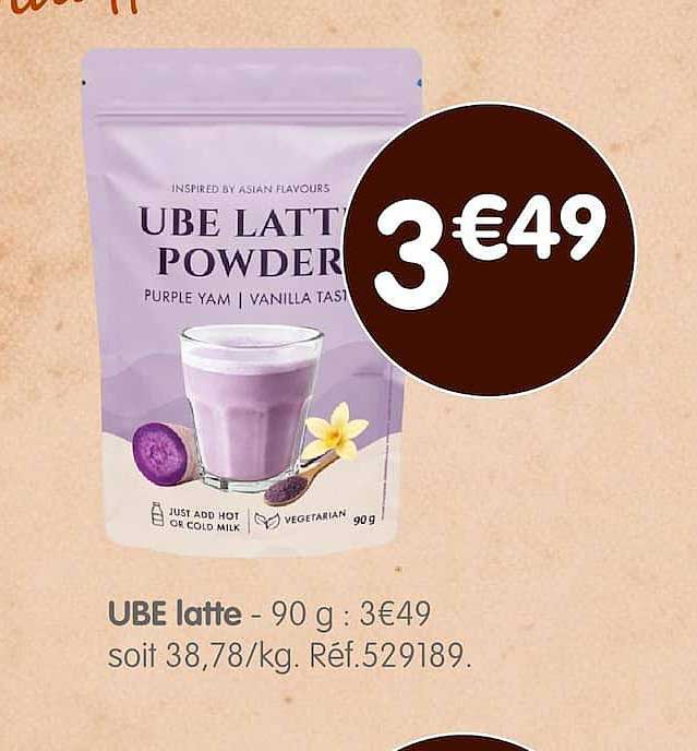UBE latte - 90 g : 3€49