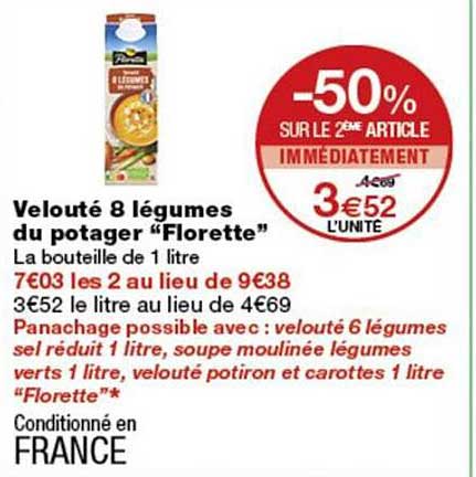 Velouté 8 légumes du potager “Florette”