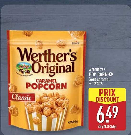 WERTHER'S® POP CORN Goût caramel. Réf. 5020293