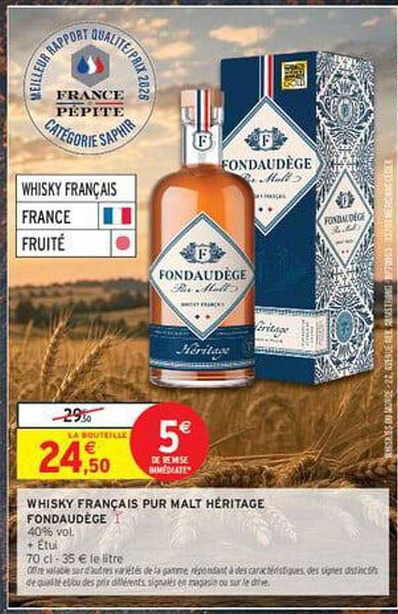 WHISKY FRANÇAIS PUR MALT HERITAGE FONDAUDÈGE