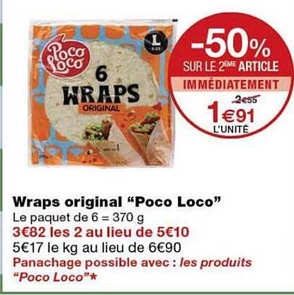 Wraps original “Poco Loco”