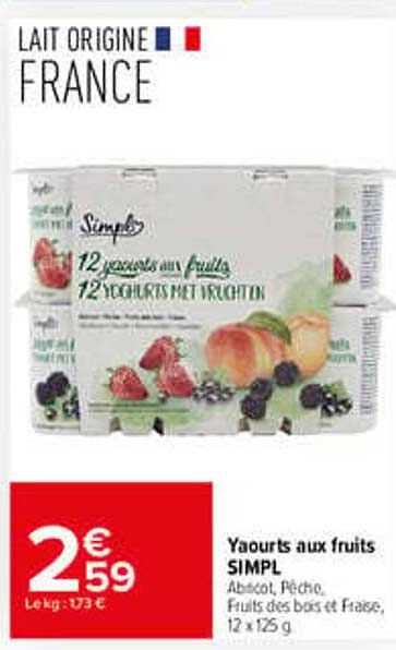 Yaourts aux fruits SIMPL