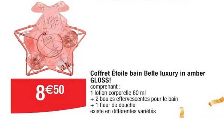 Coffret Étoile bain Belle luxury in amber GLOSS!
