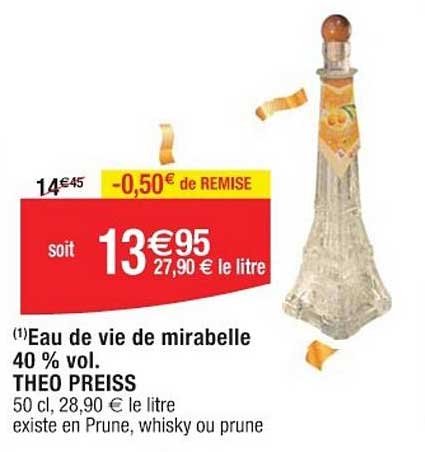 Promo Eau De Vie De Mirabelle 40 % Vol. chez Cora - 123Catalogue.fr Promo Eau De Vie De Mirabelle 40 % Vol. chez Cora - 123Catalogue.fr