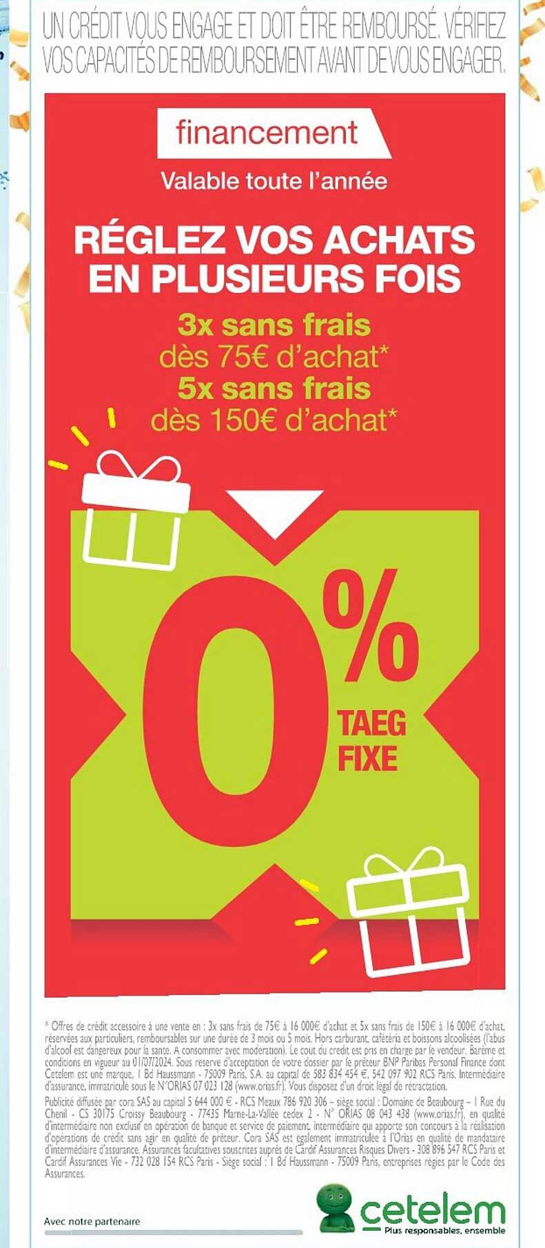 RÉGLEZ VOS ACHATS EN PLUSIEURS FOIS