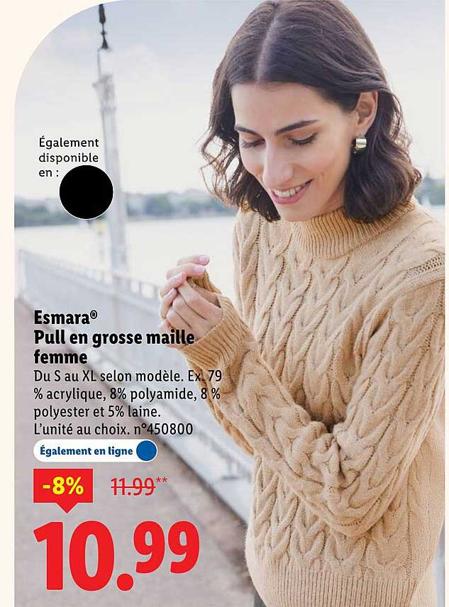 Esmara® Pull en grosse maille femme