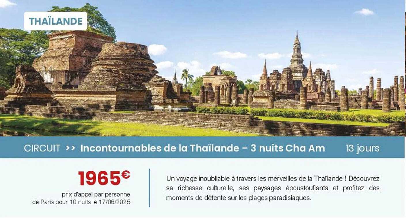 Incontournables de la Thaïlande – 3 nuits Cha Am