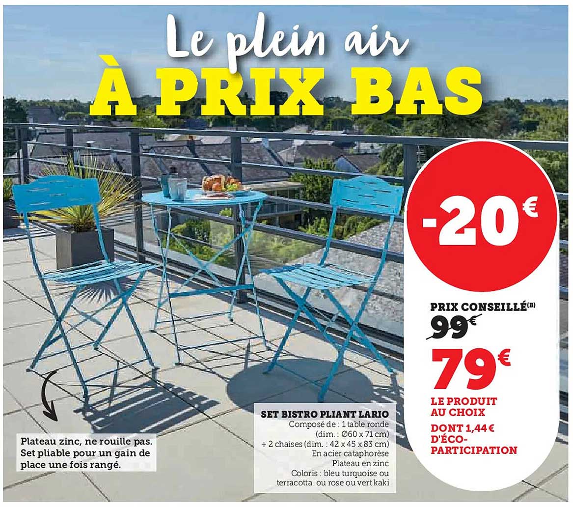 Le plein air À PRIX BAS