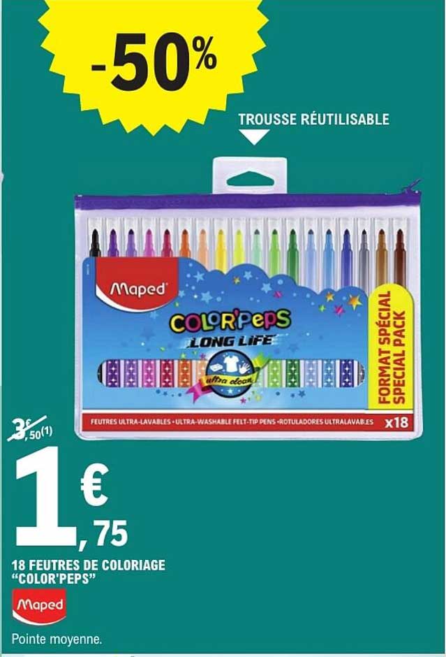 18 FEUTRES DE COLORIAGE "COLOR'PEPS"