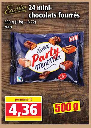 24 mini-chocolats fourrés