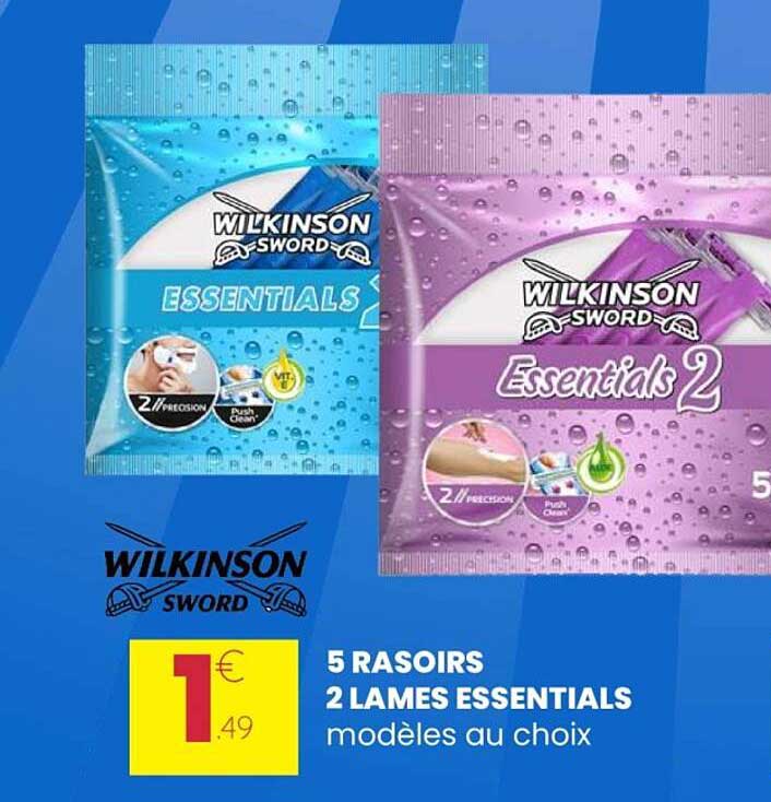 5 RASOIRS 2 LAMES ESSENTIALS