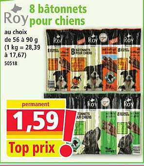 8 bâtonnets pour chiens