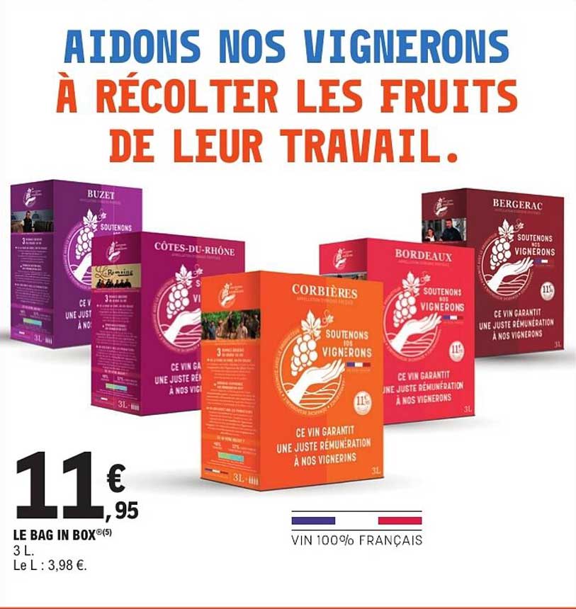 AIDONS NOS VIGNERONS À RÉCOLTER LES FRUITS DE LEUR TRAVAIL.