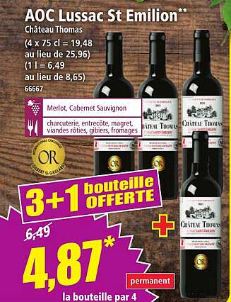 AOC Lussac St Emilion** Château Thomas