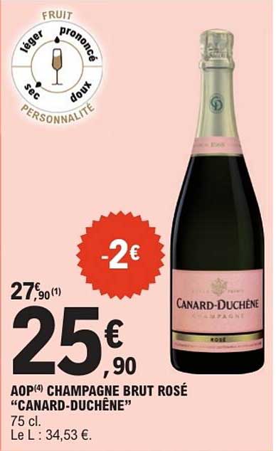AOP(4) Champagne Brut Rosé "Canard-Duchêne"