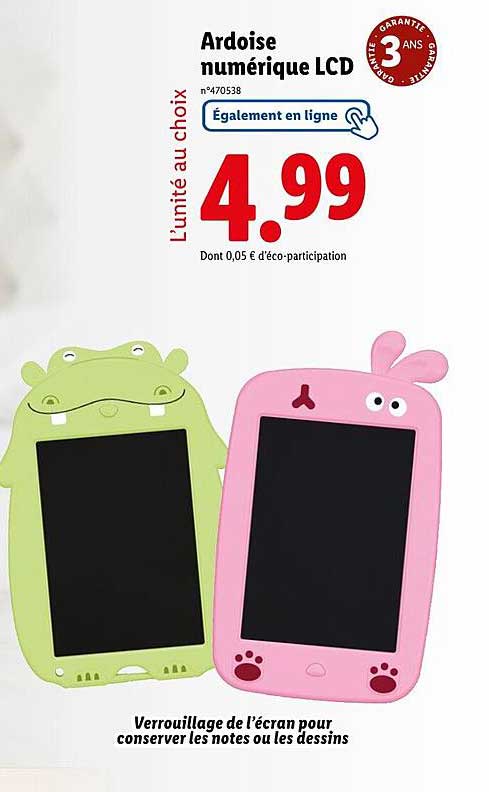 Ardoise numérique LCD