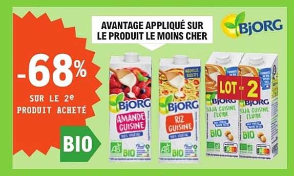 AVANTAGE APPLIQUÉ SUR LE PRODUIT LE MOINS CHER