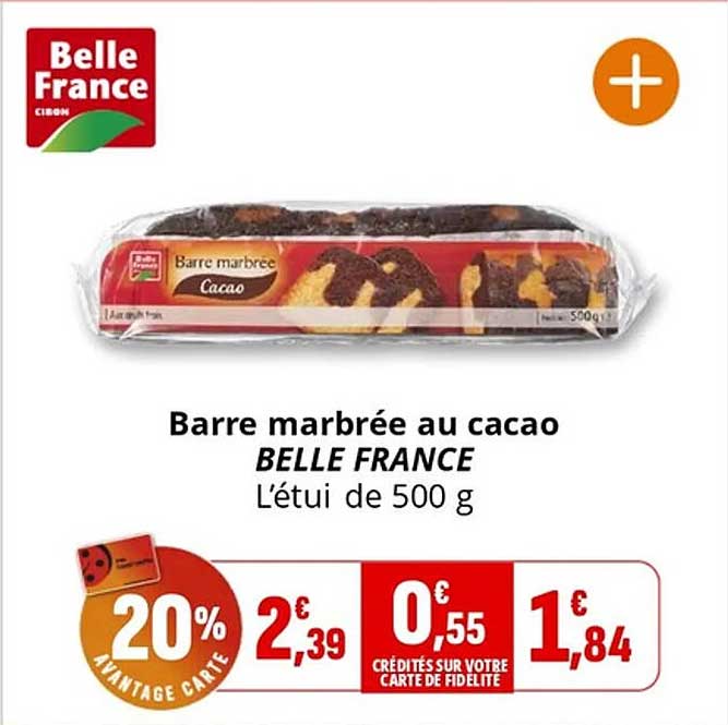 Barre marbrée au cacao BELLE FRANCE