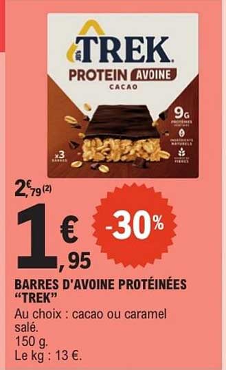 BARRES D'AVOINE PROTÉINÉES “TREK”
