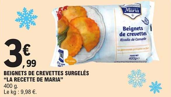 Beignets de crevettes surgelés "La Recette de Maria"