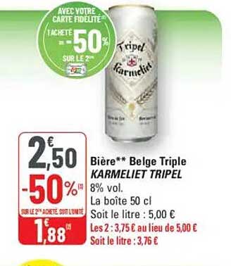 Bière** Belge Triple KARMELIET TRIPEL