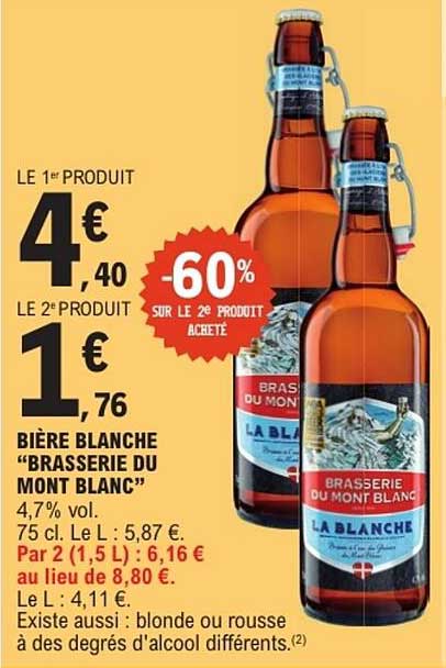 BIÈRE BLANCHE “BRASSERIE DU MONT BLANC”