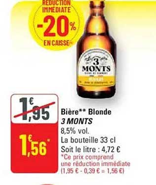 Bière** Blonde 3 MONTS