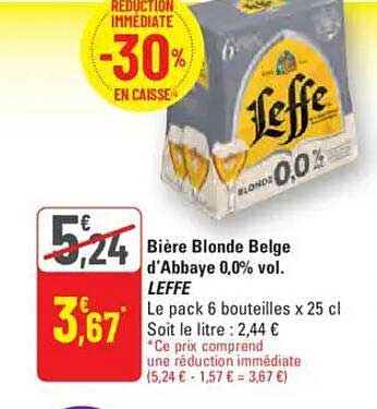 Bière Blonde Belge d’Abbaye 0,0% vol.
