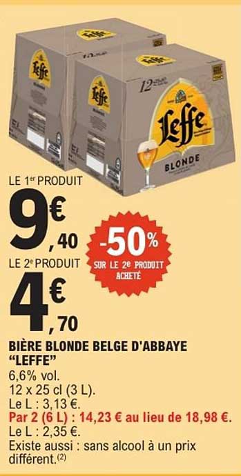 BIÈRE BLONDE BELGE D'ABBEY 'LEFFE'