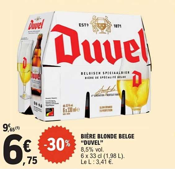 BIÈRE BLONDE BELGE "DUVEL"