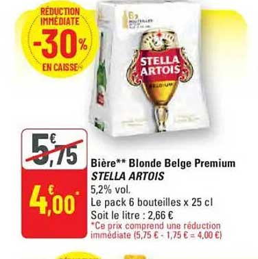 Bière** Blonde Belge Premium STELLA ARTOIS