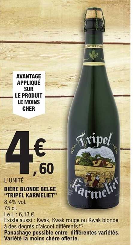 Bière blonde belge "Tripel Karmeliet"