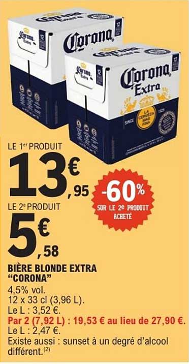 BIÈRE BLONDE EXTRA "CORONA"