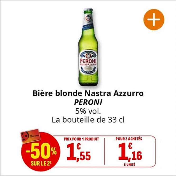 Bière blonde Nastra Azzurro PERONI