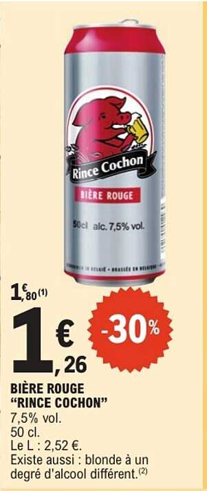 BIÈRE ROUGE "RINCE COCHON"