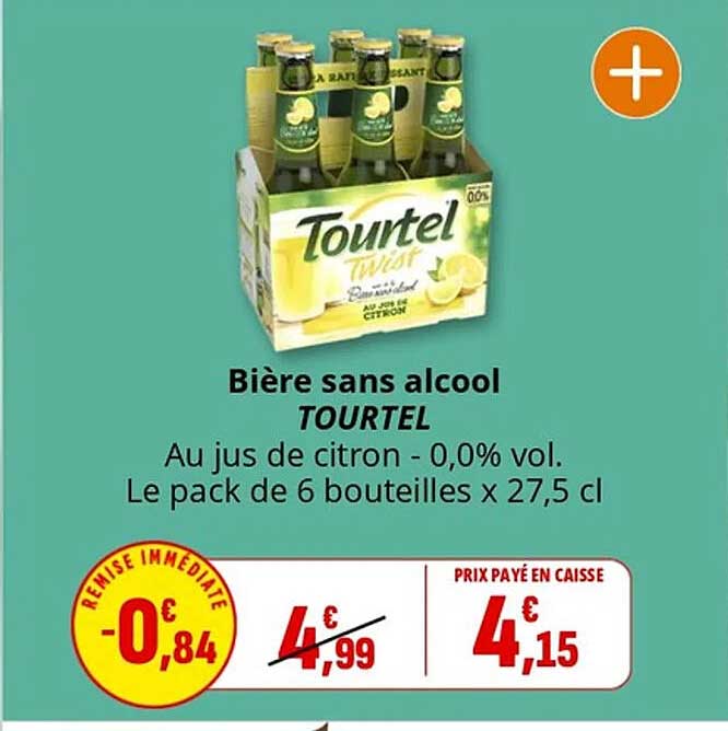 Bière sans alcool TOURTEL